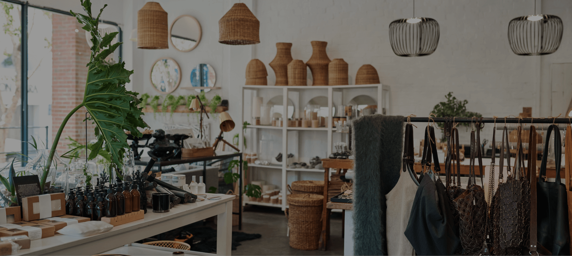 interior of modern clothing boutique